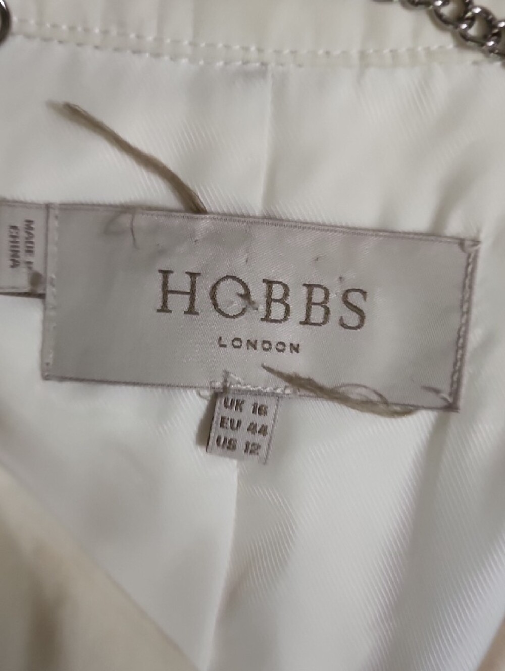 Hobbs London Cream Double Breasted Trench Coat Jacket - Picture 9 of 12